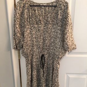 Loft cream and black dress